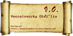 Veszelovszky Otília névjegykártya
